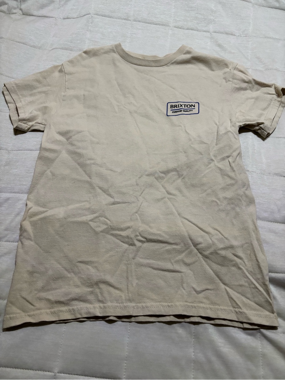Brixton Beige Logo Tee